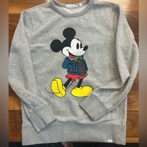 Grey Sweatshirt with Classic Mickey Graphic